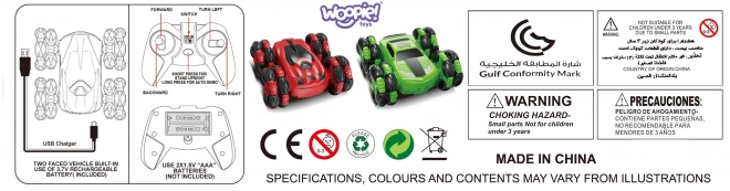 Woopie Fun RC Car with 360° Acrobatics and 2.4 GHz Remote Control