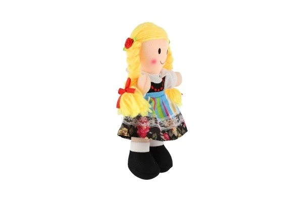Stoffen pop in klederdracht knuffel 20x11cm 0+