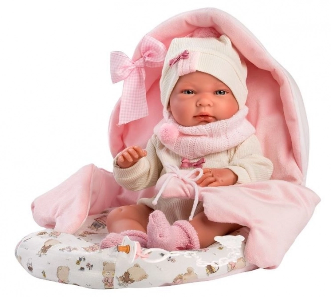 Llorens 73884 NEW BORN MEISJE - realistische babypop met een volledig vinyllichaam - 40 cm