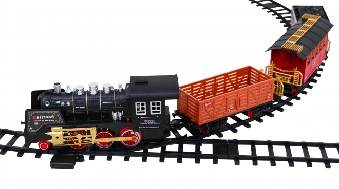 Afstandsbediening Trein met Rails voor Kinderen 3+ Functie Rook + Geluiden Lichten