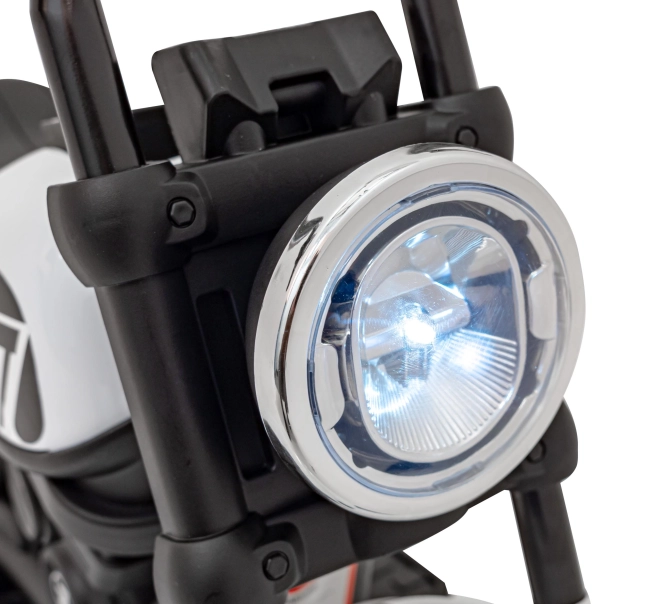 Motorrad Chopper FASTER – Weiß