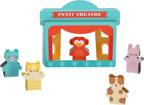 Petit Collage set de théâtre de marionnettes à doigts