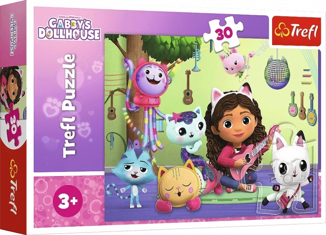 Puzzel 30 stukjes Gabi en haar schattige huisje, Gabi's Kattenhuis