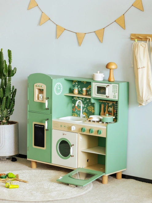 Grote houten keuken voor kinderen