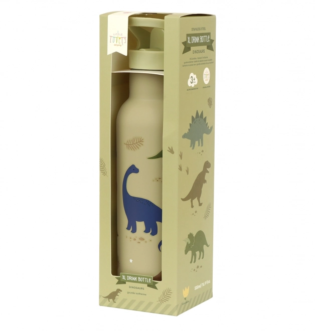 A Little Lovely Company Stainless steel drinking bottle 500 ml – Dinosaurs