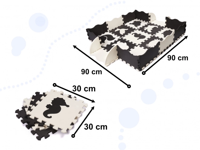 Puzzle en mousse contrastée avec animaux - 25 pièces