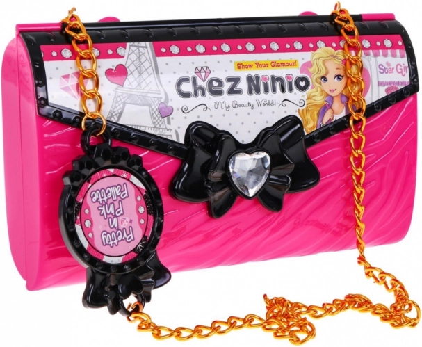 Stilvolle rosa Handtasche mit Kette