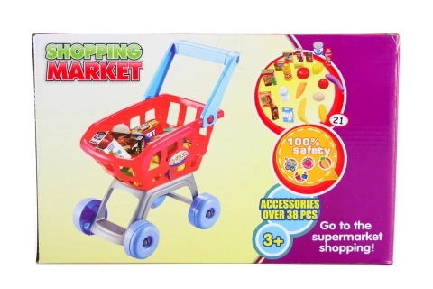 Kinderwinkelmandje met etenswaren
