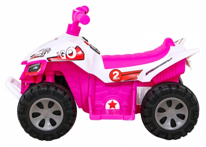 Snelle kinderaccu vierwieler geel – Roze