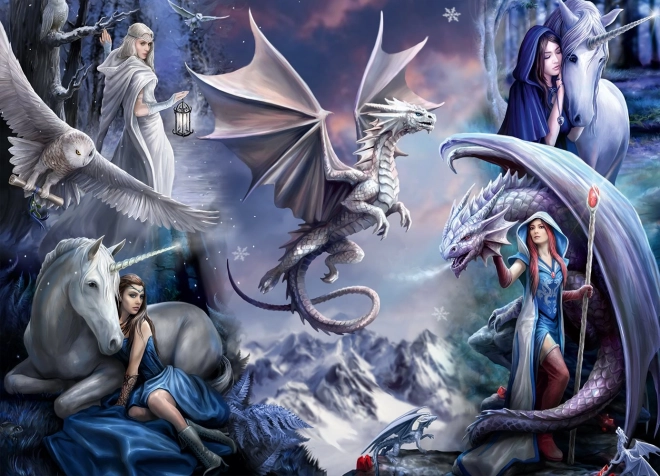 Puzzle Dragon d’argent 1500 pièces BLUEBIRD