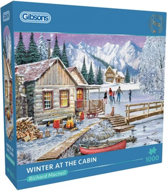 GIBSONS Puzzel Winter in het Chalet 1000 stukjes