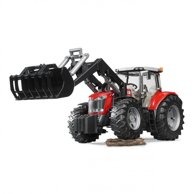 Tractor Bruder Massey Ferguson 7624 met voorlader