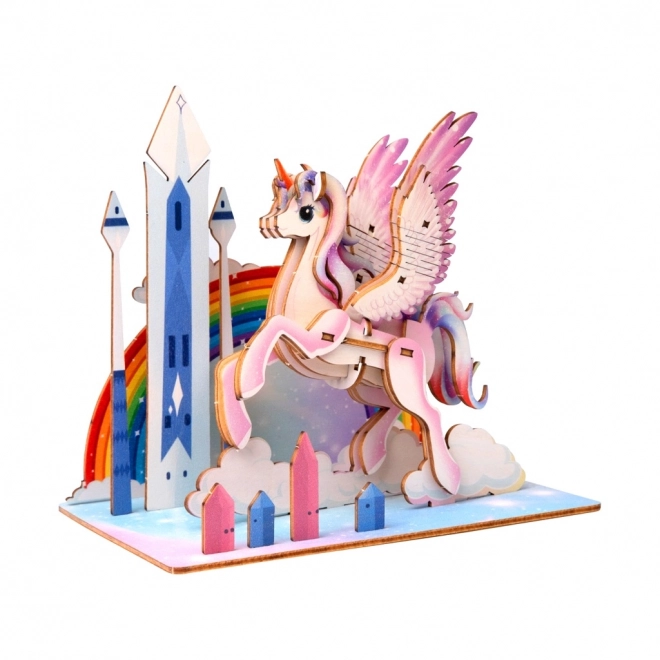 3D Wooden Puzzle Unicorn