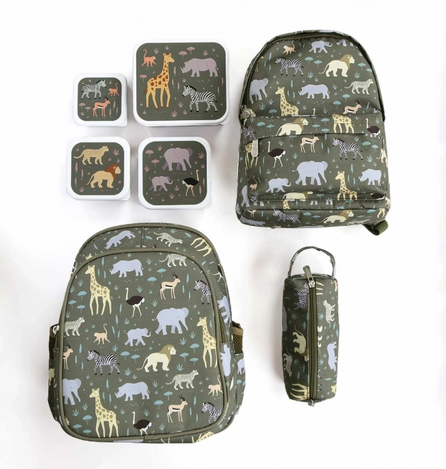A Little Lovely Company Kindergartenrucksack – Savannentiere