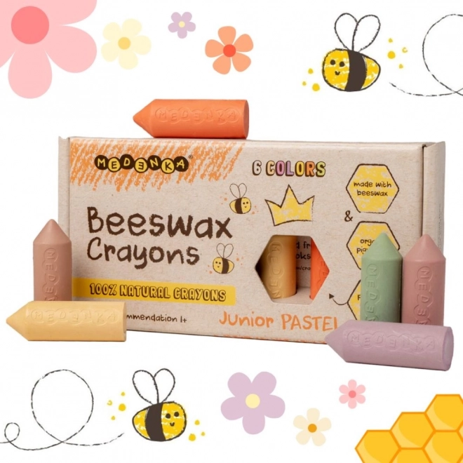 Natürliche Wachsmalstifte Junior Pastelka 6 Stk