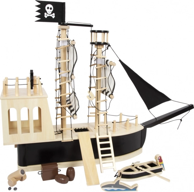 Piratenboot van hout voor kinderen
