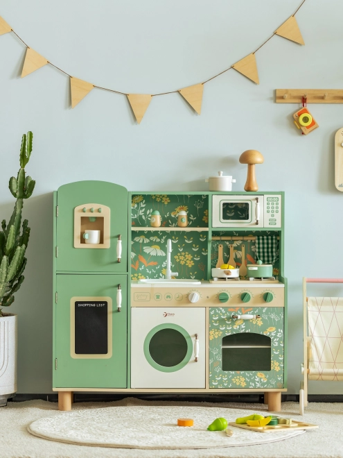 Grote houten keuken voor kinderen