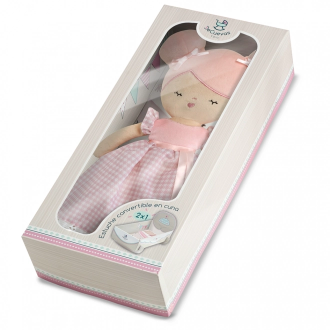 DeCuevas 20046 Pluchen pop NIZA - 36 cm met wiegje