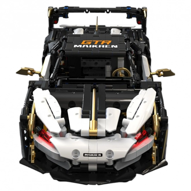 Bouwpakket sportauto zwart-wit 1242 stuks