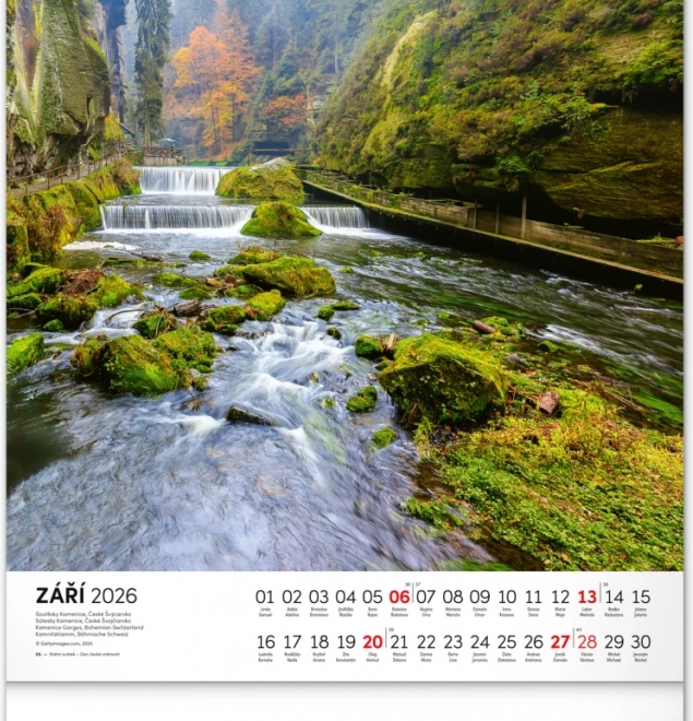Calendrier mural Royaume des eaux 2026