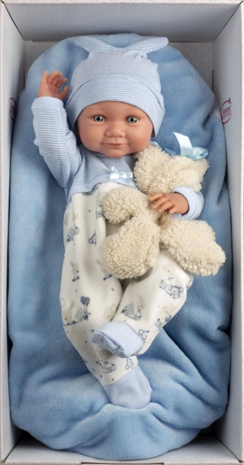 Llorens 73807 NIEUW GEBOREN JONGEN - realistische pop baby met volledig vinyllichaam - 40 cm