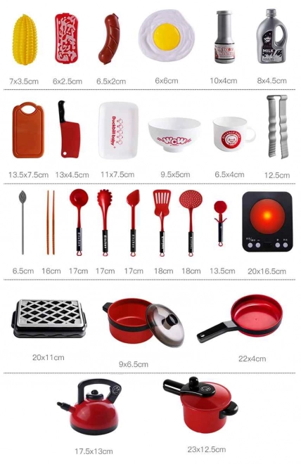 Kitchen Set for Kids XXL 36 pcs by Woopie
