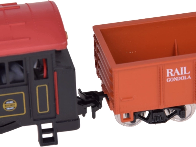 Elektrische treinstellen met klassieke stoomlocomotief en bedieningsunit