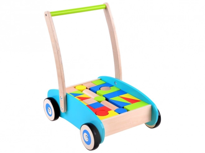 Wooden Walker with Blocks for Children