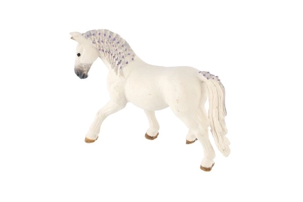 Witte paard met paarse manen
