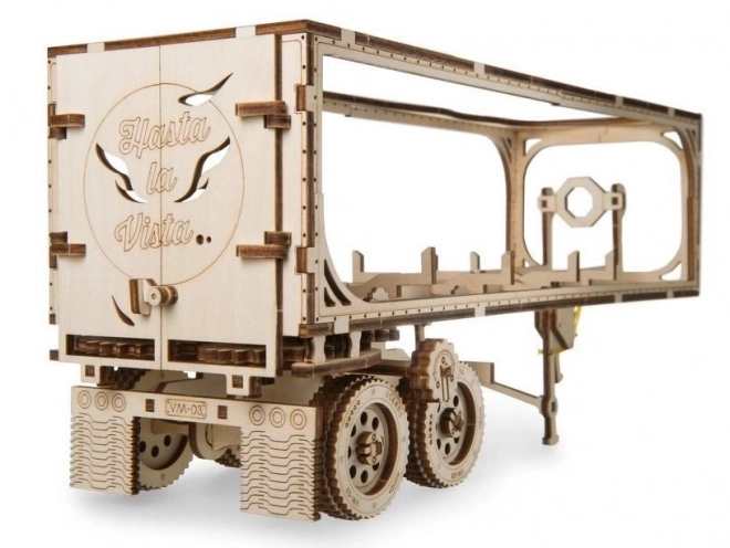 Ugears 3D puzzel - Trailer voor zware jongen vrachtwagen VM 03 - 138 stukjes
