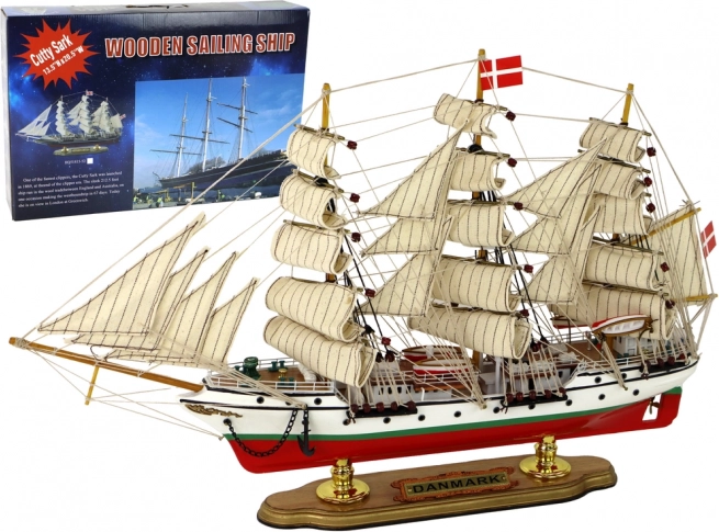 Wooden Collectible Sailing Ship Danmark