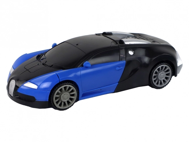 2 in 1 Bugatti Blauw lichteffecten Auto-Robot