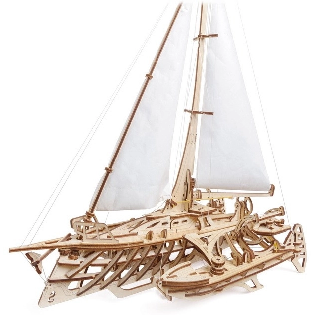 Ugears 3D puzzel - Log Trimaran Merihobus 237 stukken