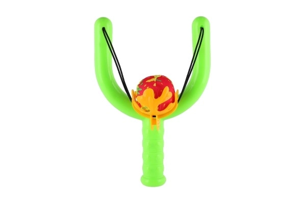 Slingshot met waterbommen 4 stuks plastic/stof 24x16cm in zak