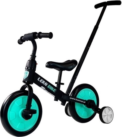 Zwart kinder driewieler loopfiets 3-in-1