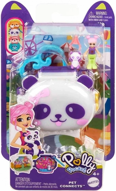 Polly Pocket Pet Connects – set panda avec figurines