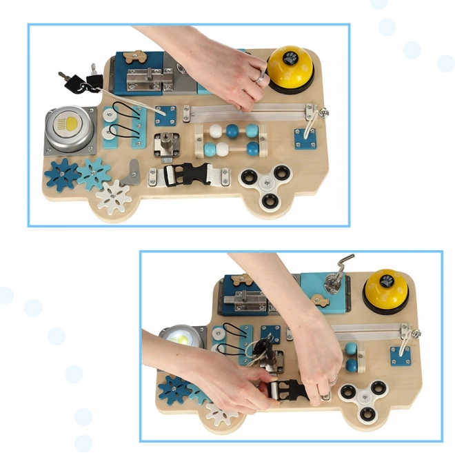 Sensorisch manipulatiebord bus Lulilo