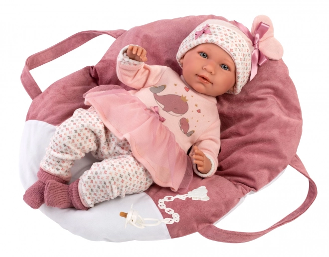 Llorens 74014 NIEUW GEBOREN - realistische babypop met geluiden en zacht stoffen lichaam - 42 cm