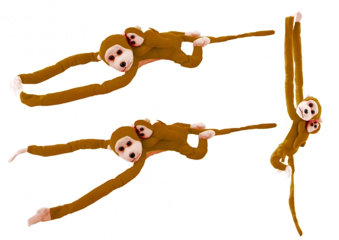 Pluche mascotte aap donkerbruin 90 cm