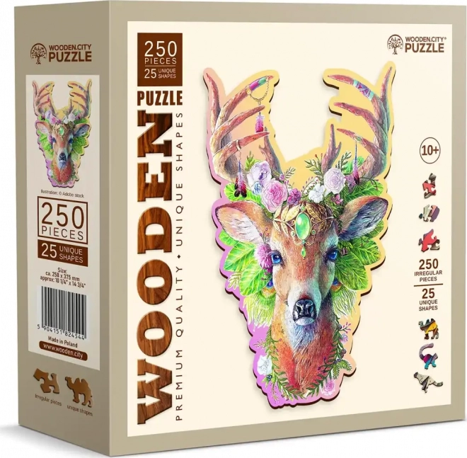 WOODEN CITY Houten puzzel Modieus hert 250 stukjes EKO