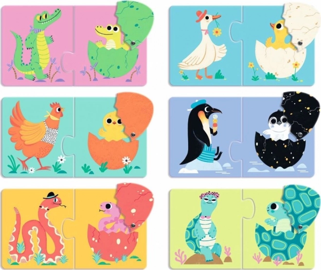 Apprendre en jouant : associe l’animal et l’œuf