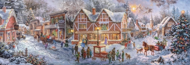 CLEMENTONI Panoramapuzzel Kerstcollectie: Voorbereiding op Kerstmis 1000 stukjes