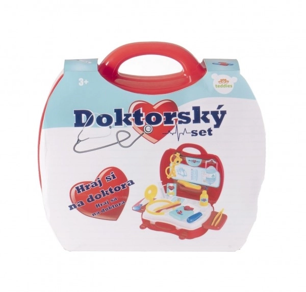 Set dokter/plastic dokter in plastic koffer 24x22x9cm in zak
