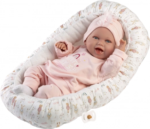 Poupée bébé réaliste Llorens avec effets sonores et corps en tissu souple 42 cm