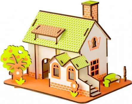 Woodcraft wooden 3D puzzle Green House