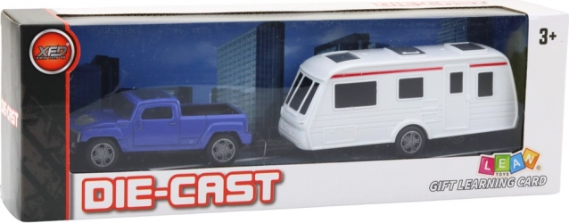 Car Toy Set with Blue Caravan