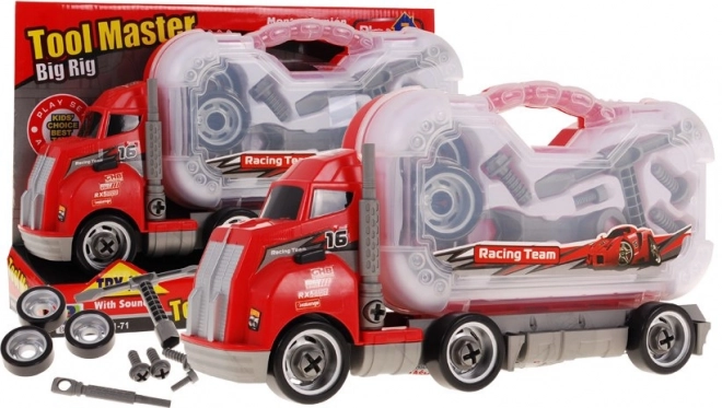 LKW 2-in-1 mit Werkzeugkoffer für Kinder 3+