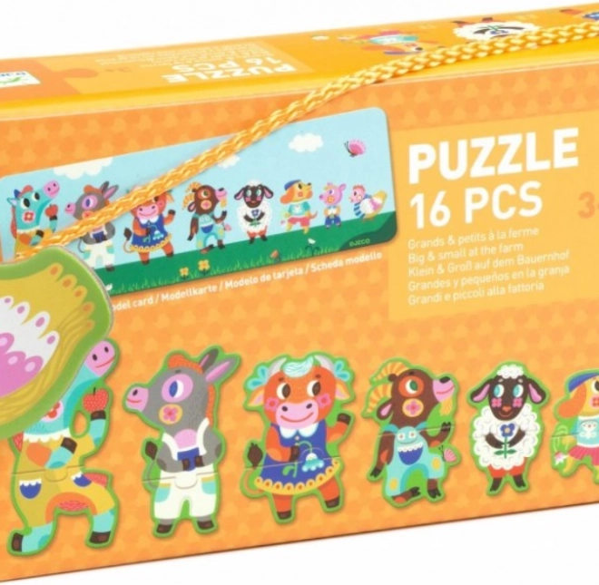 DJECO Puzzle Big and Small on the Farm
