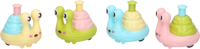 Slak op wieltjes 7 cm – trekspeeltje