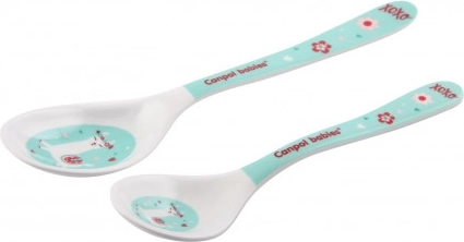 Canpol babies Cuillères en mélamine EXOTIC ANIMALS 2 pcs turquoise